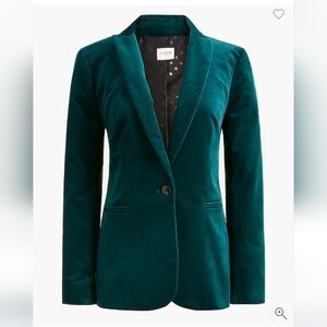 J. Crew Velveteen One-Button Blazer
